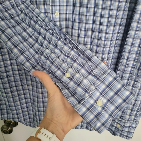 Polo Ralph Lauren Classic Fit Performance Plaid Button Down Shirt Medium 15 1/2 - Picture 3 of 9